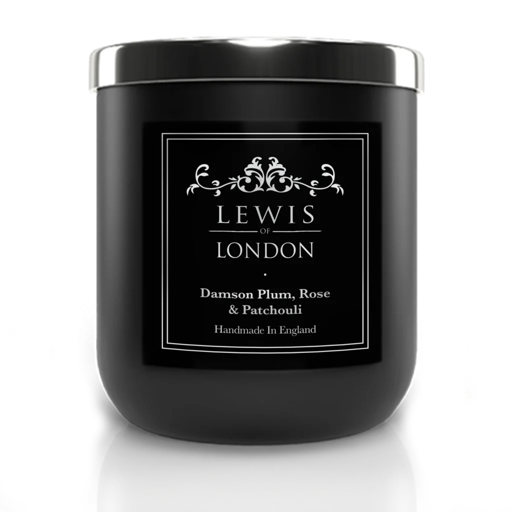 Damson Plum, Rose and Patchouli Scented candle UK