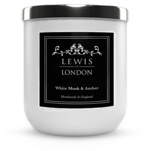 White Musk & Amber Scented Candle